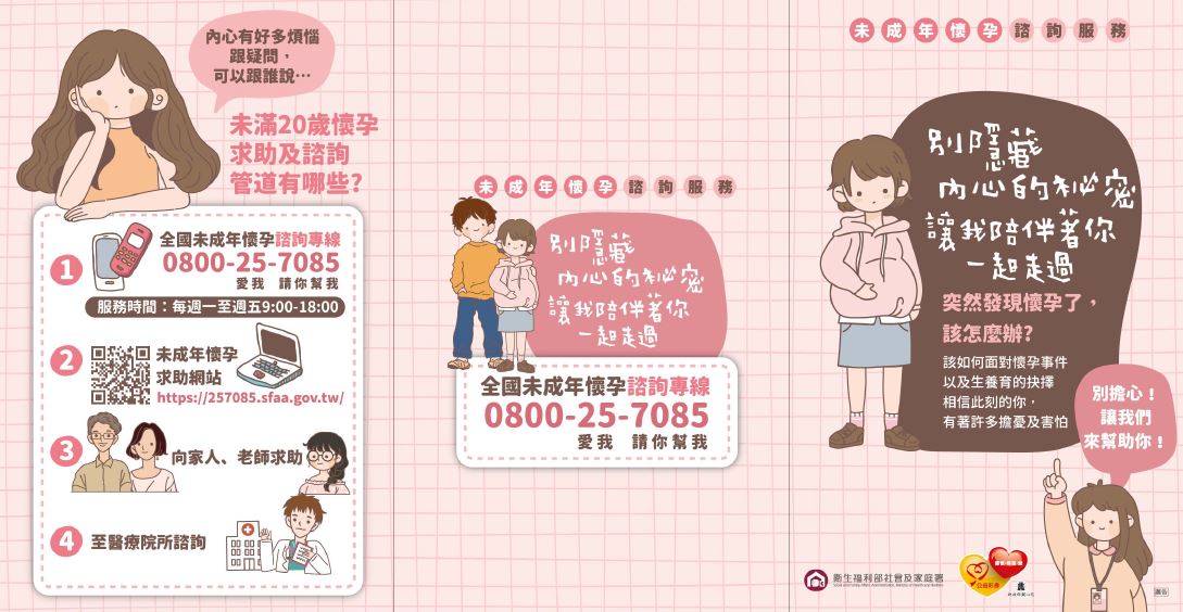全國未成年懷孕諮詢專線海報