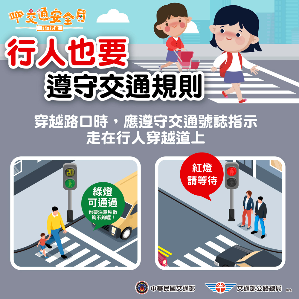 行人也要遵守交通規則