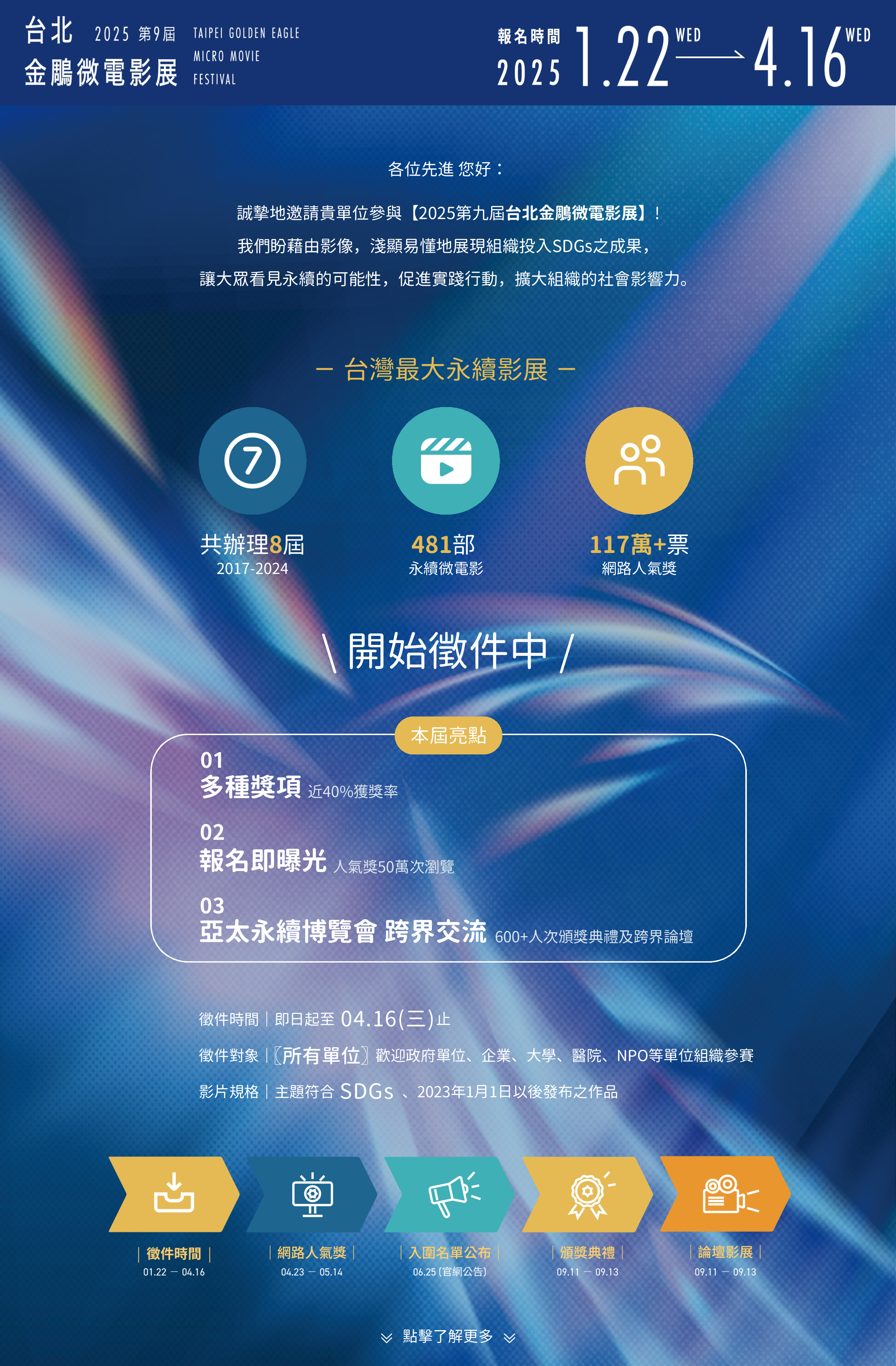 「2025第九屆台北金鵰微電影展」活動事宜